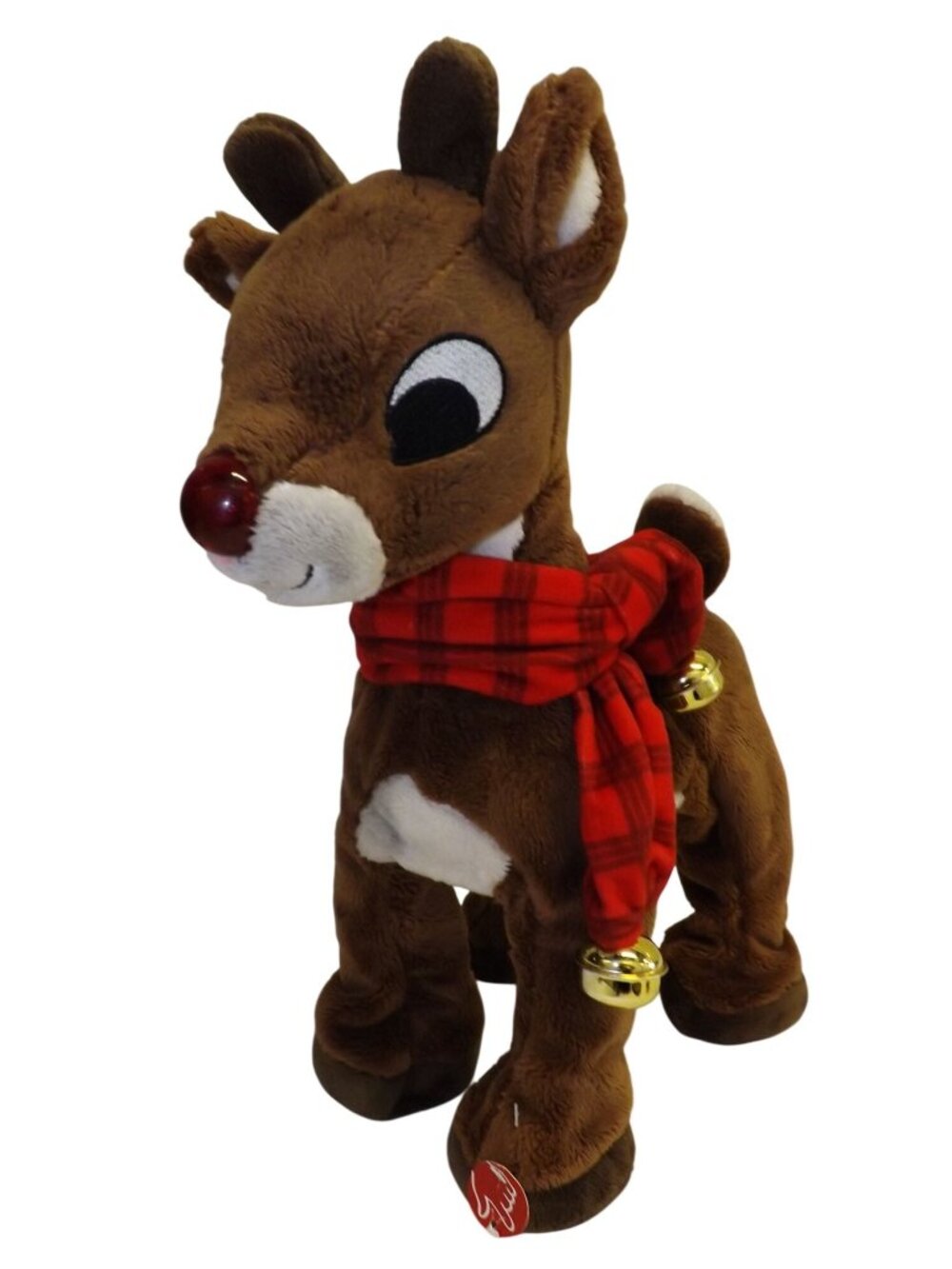 Rudolph The Red-Nosed Reindeer Dancing Plush Toy Red Scarf Bells By Dan Dee